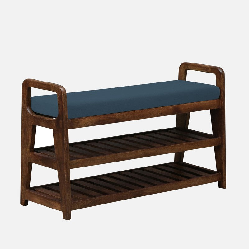 Sole Nest Mango Wood Shoe Rack - Blue media 5