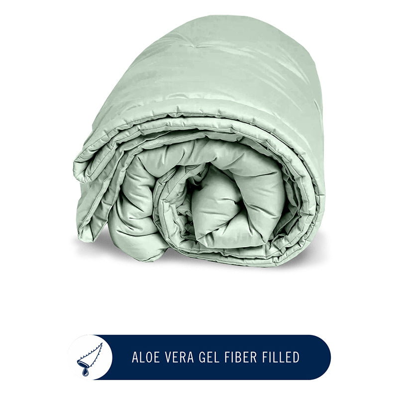 Nautica Ciel Luxe Solid Microfiber Comforter (Sage Green) - 110 GSM media 6