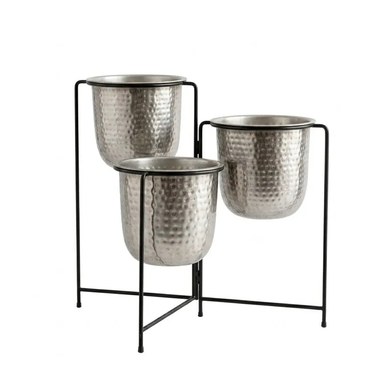 Brazen Silver Nested Planters media 5