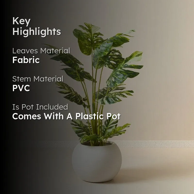 Botanical Bliss Artificial Plant With Black Plastic Pot - 3.9 ft media 2