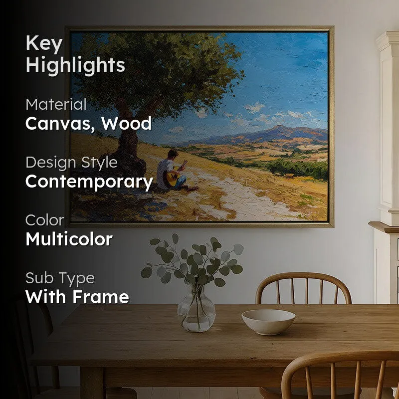 Valley Serenade Canvas Wall Painting With Frame media 2