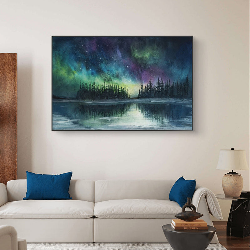 Aurora Reflections Canvas Wall Painting
