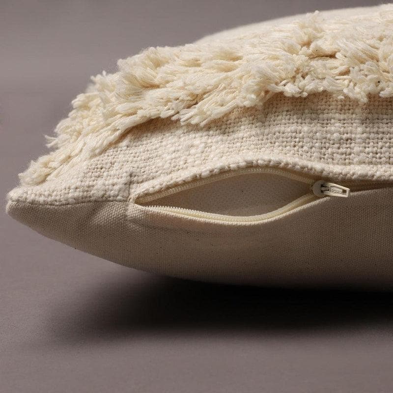 Hasha Ivory Tufted Cushion Cover media 5