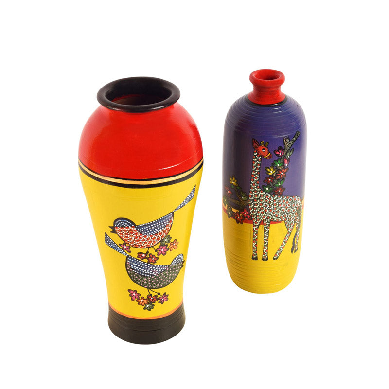 Indradu Terracotta Vase - Two Piece Set media 4