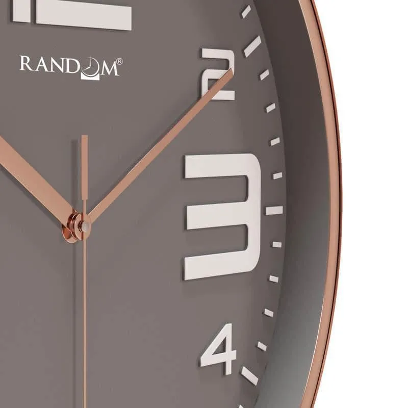 Urban Edge Silent Wall Clock - Taupe media 6