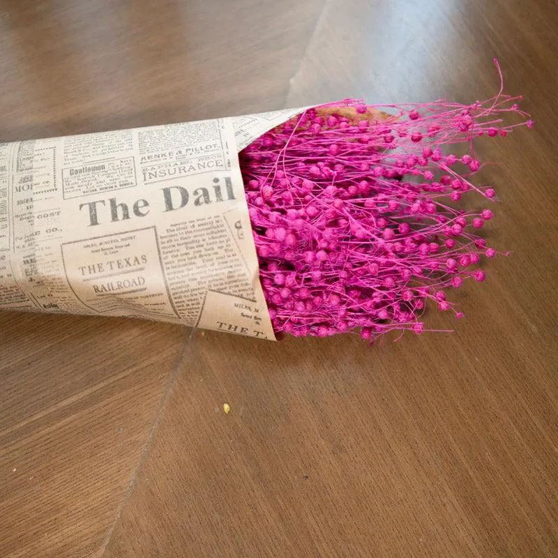 Amora Fax Dried Flower Bunch - Pink media 1
