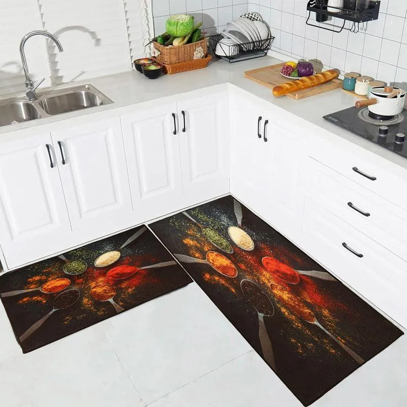Spice Splash Kitchen Nylon Runner Rug - Set Of Two media 1