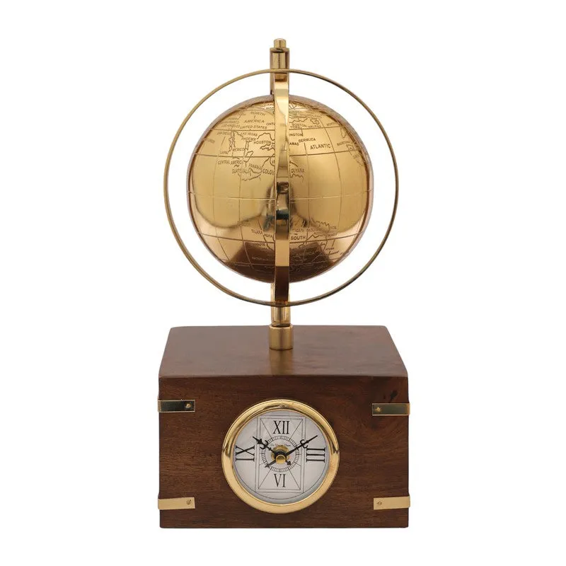 Premium Pedestal Table Clock Gold media 4