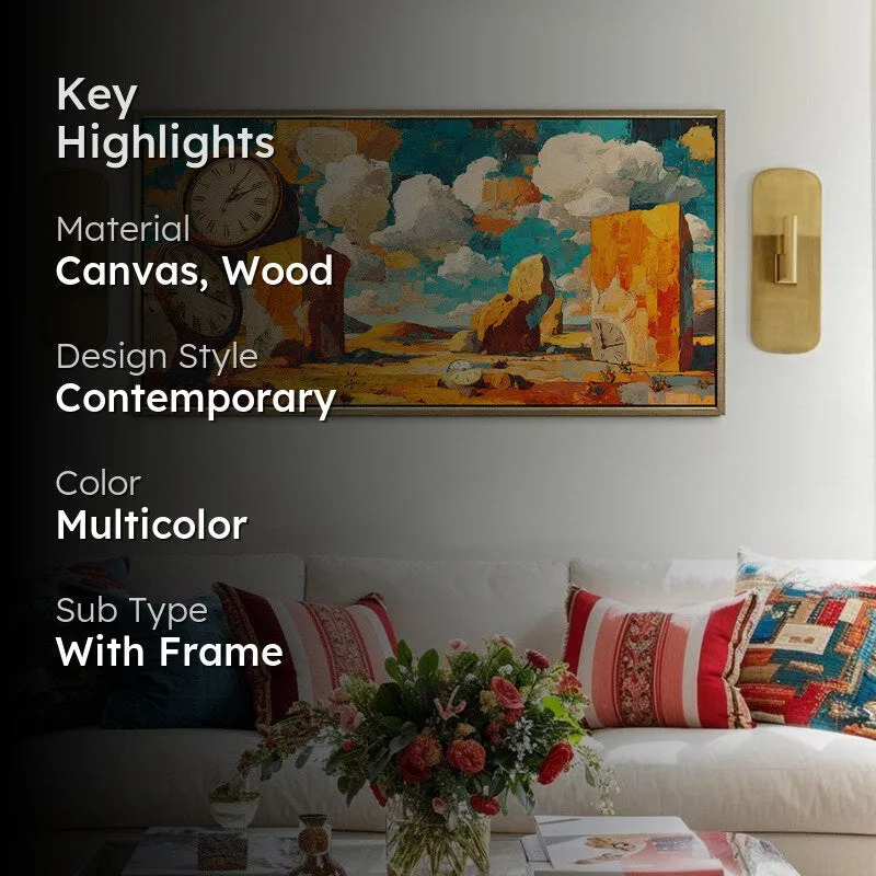 Desert Time Canvas Wall Painting With Frame media 2