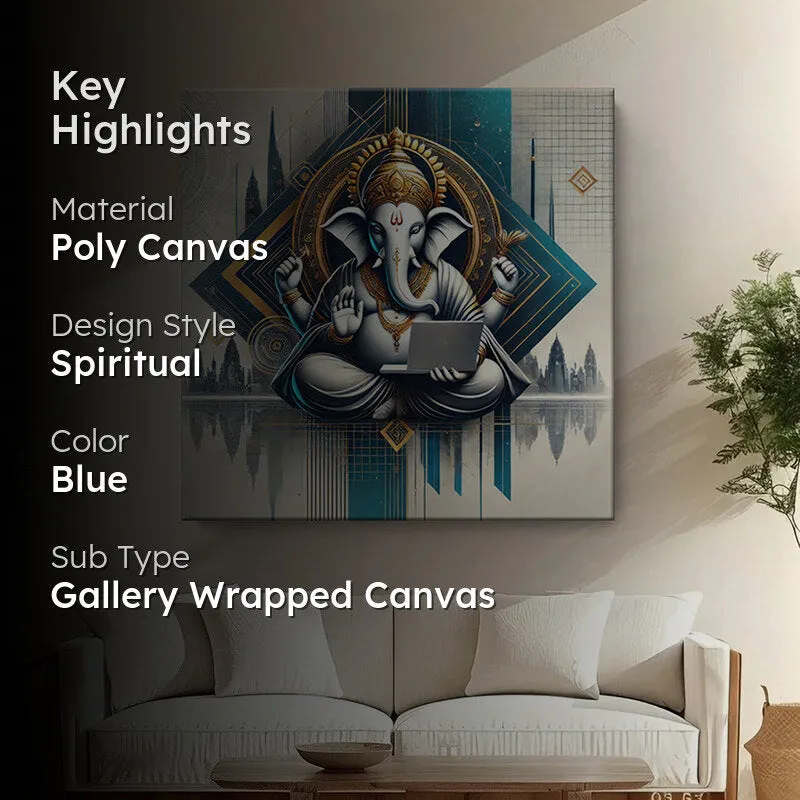 Jnana Ganapathi Poly Canvas Wall Painting media 2