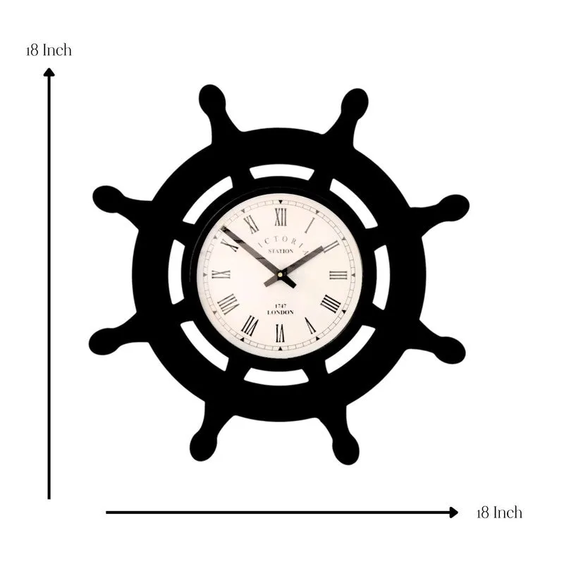 Sailor Steel Analog Wall Clock - Black media 7