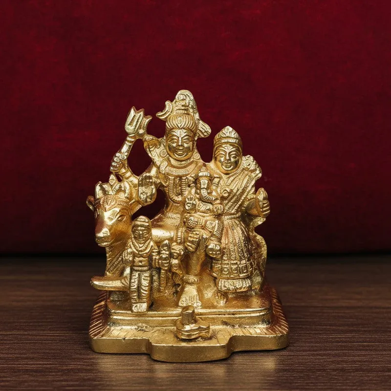 Shivapariwar Brass Showpiece - Gold media 3