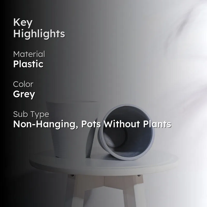 UGAOO Venice Planter for Home & Balcony Garden- Light Grey media 2