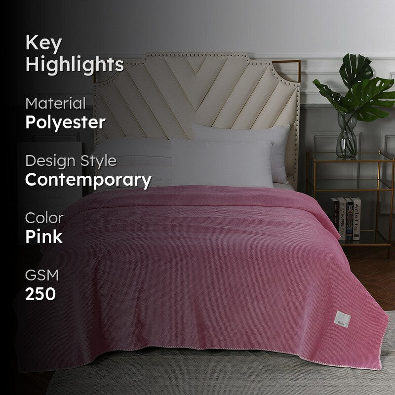 Blush Velvet Blanket media 2