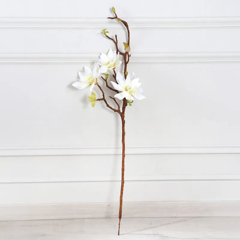 Magnolia Meadow Artificial Flower Stem - White media 3