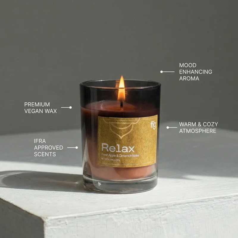 Fig Living Relax Apple & Cinnamon Palm Wax Scented Candle media 6