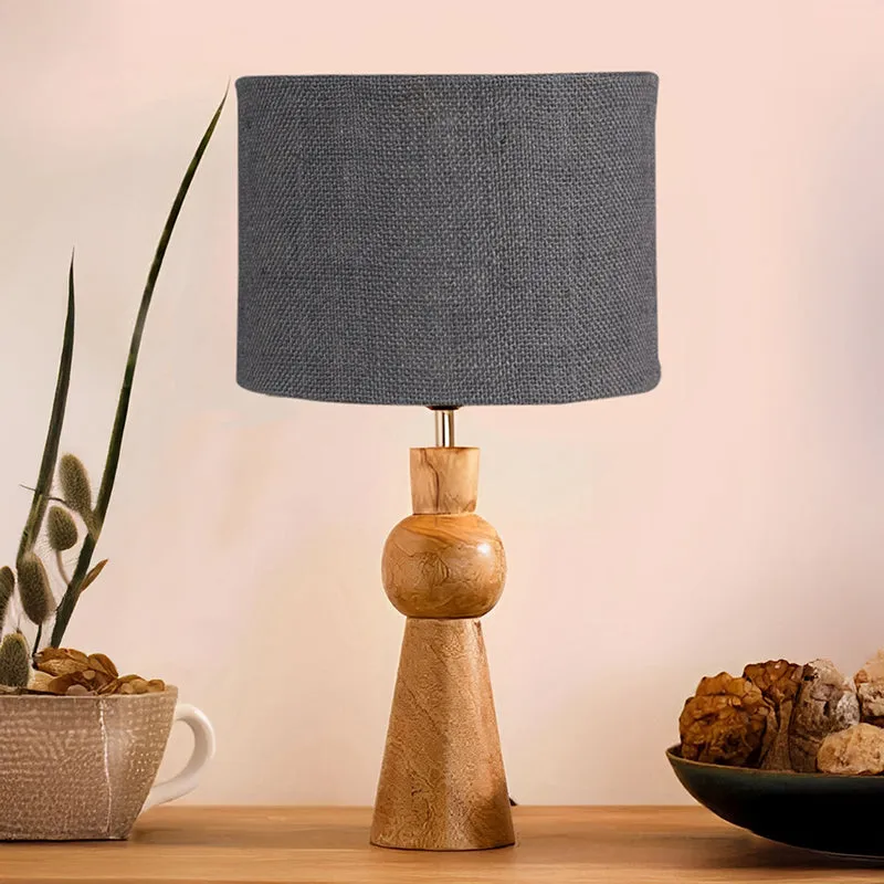 Angler Jute Wooden Table Lamp - Grey,Brown media 2