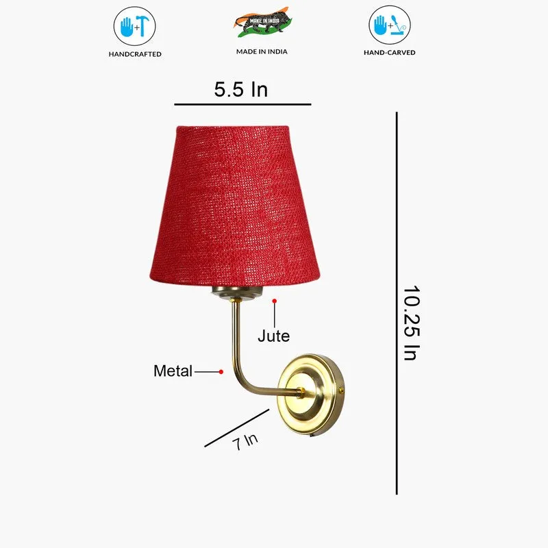Lumoire Cone Metal Wall Lamp - Maroon media 8