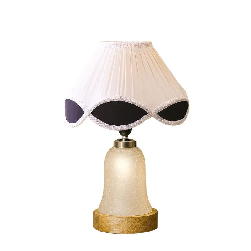 Zoravelle Arc Pleated Wooden Table Lamp - OffWhite media 5