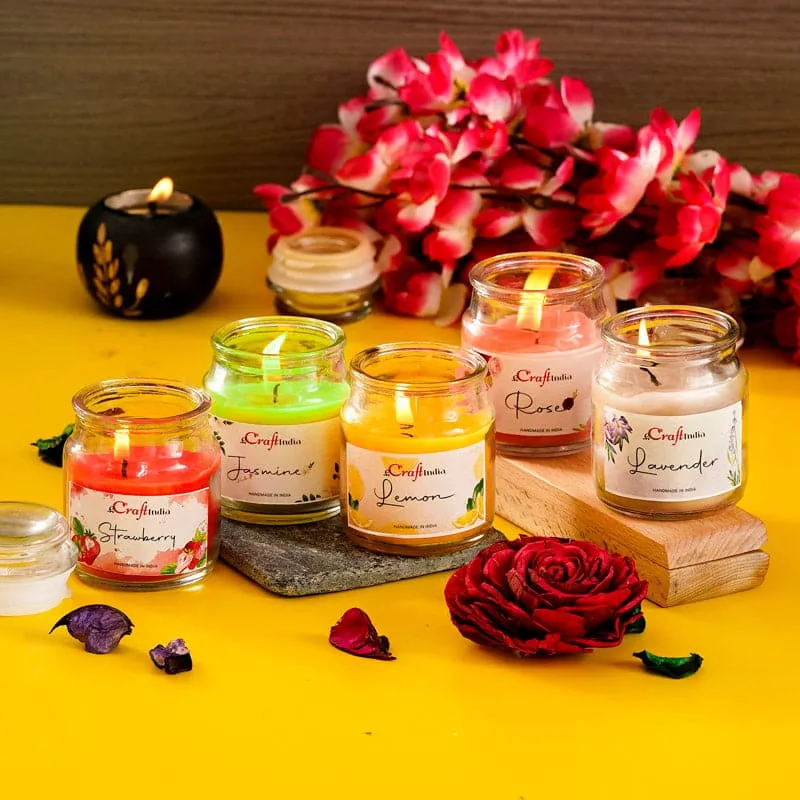 Nithya Green Apple Scented Jar Candle - Set Of Five media 3
