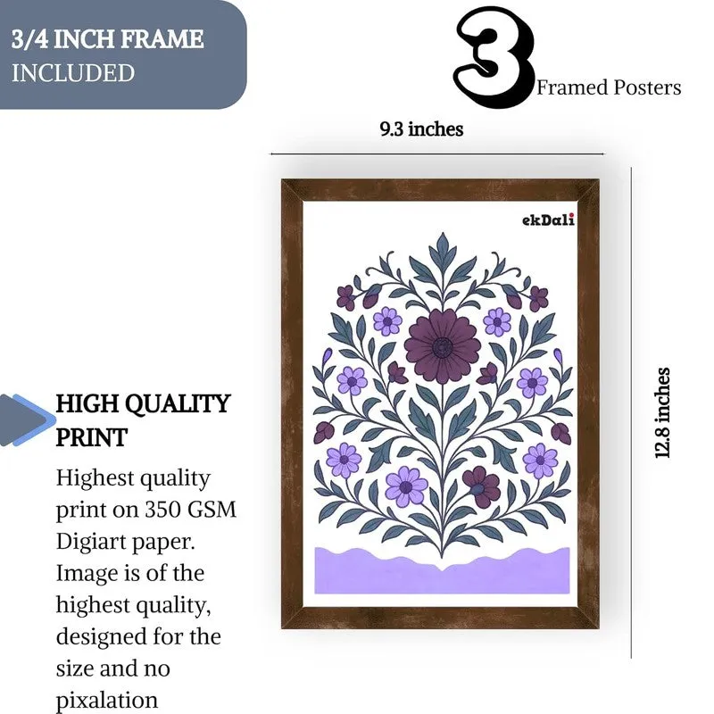 Royal Botanica Paper Wall Painting With Frame - Brown media 10
