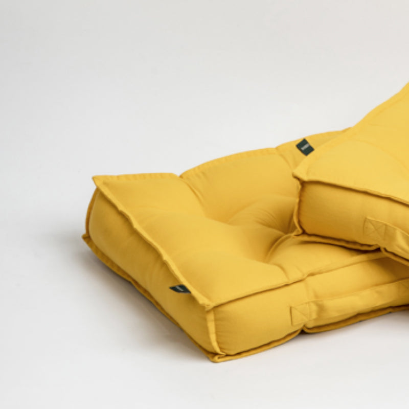 Tara Floor Cushion (Mustard Yellow) - Set Of Two media 3