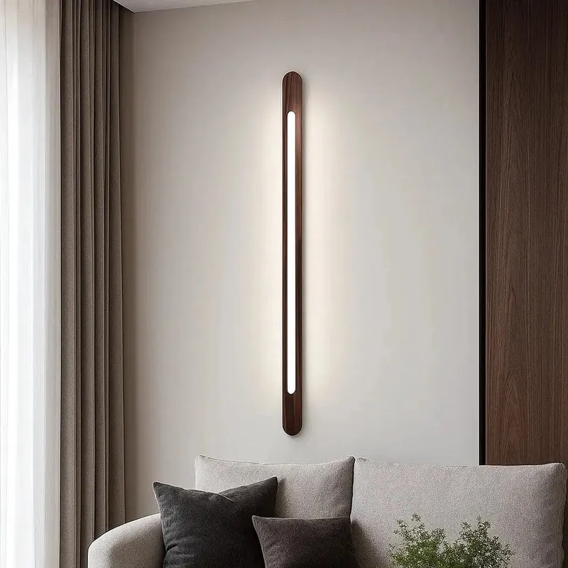 Slim Line Teak Wood LED Wall Lamp media 6
