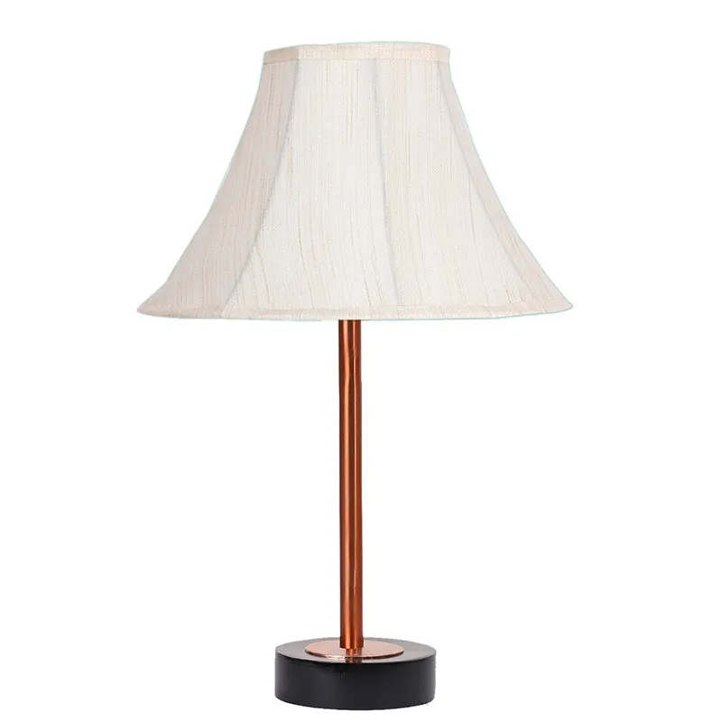 Ceylon Arc Rodin Wooden Table Lamp - OffWhite,Copper,Black media 4