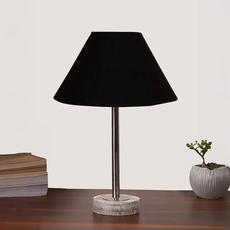 Cotin II Rodin Wooden Table Lamp - Black,Silver,White media 3