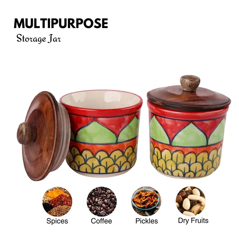 Merle Ceramic Jar (300 mL Each) - Set Of Two media 5