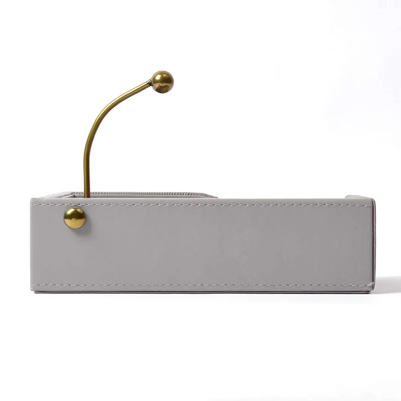 Veltrix Nuo Faux Leather Tissue Holder - Grey media 5
