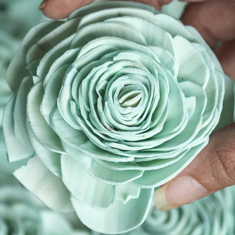 Bleu Petal Sola Wood Flower - Set Of TTen media 3