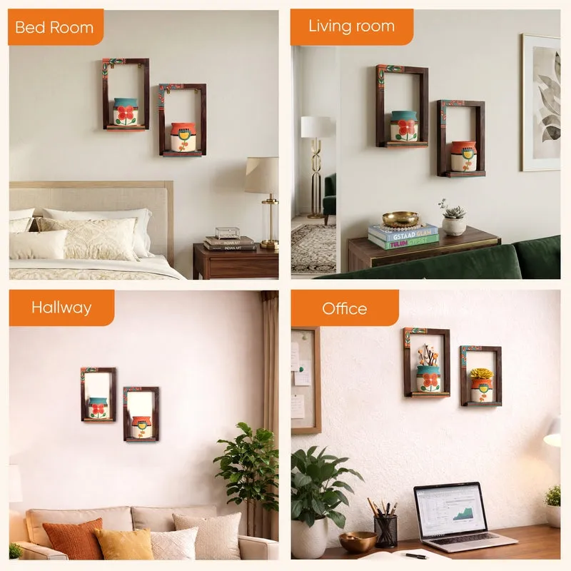 Kriti Ethnik Ceremic & Wood Wall Accent - Four Piece Set media 9