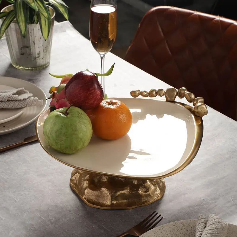 Gush Cake Stand - Gold & White media 1