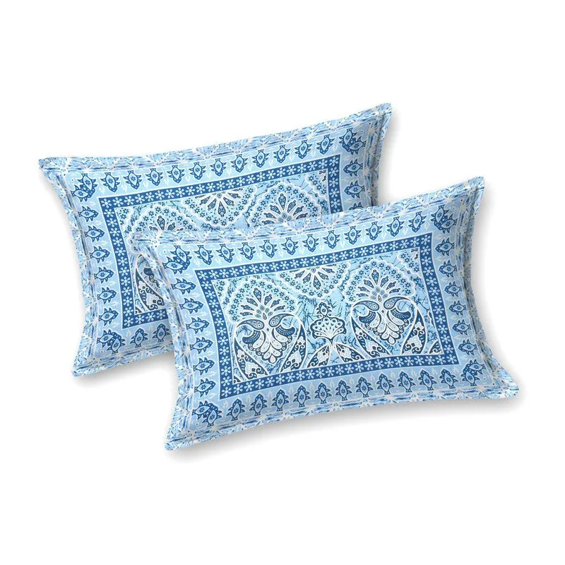 Craftar Cotton Bedsheet (Blue) - 240 TC media 4