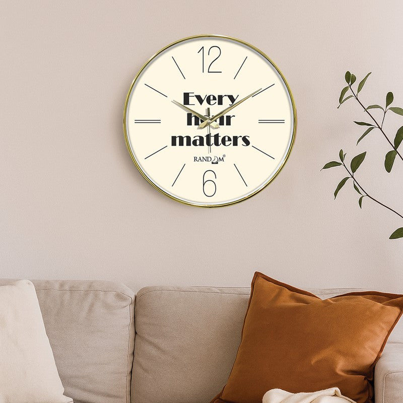 Every Hour Matters Round Analog Wall Clock - Off White