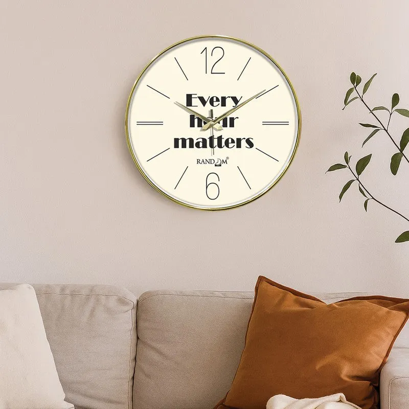 Every Hour Matters Round Analog Wall Clock - Off White media 1