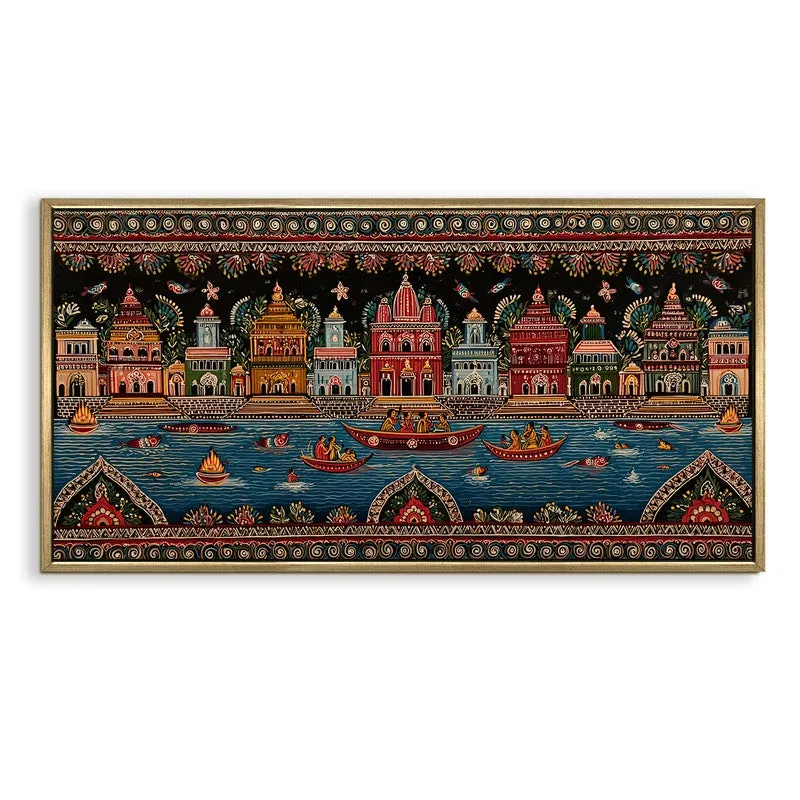 Rhythms of the Banaras Folk Wall Art media 4