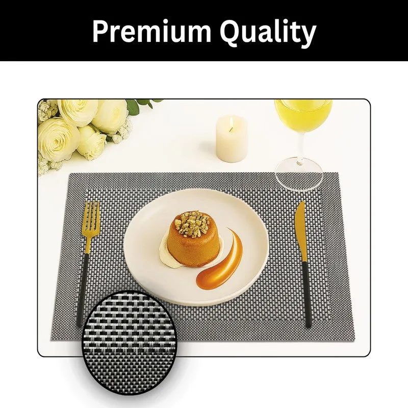 Onyxa Black Rectangle PVC Table Mats - Set Of Two media 3