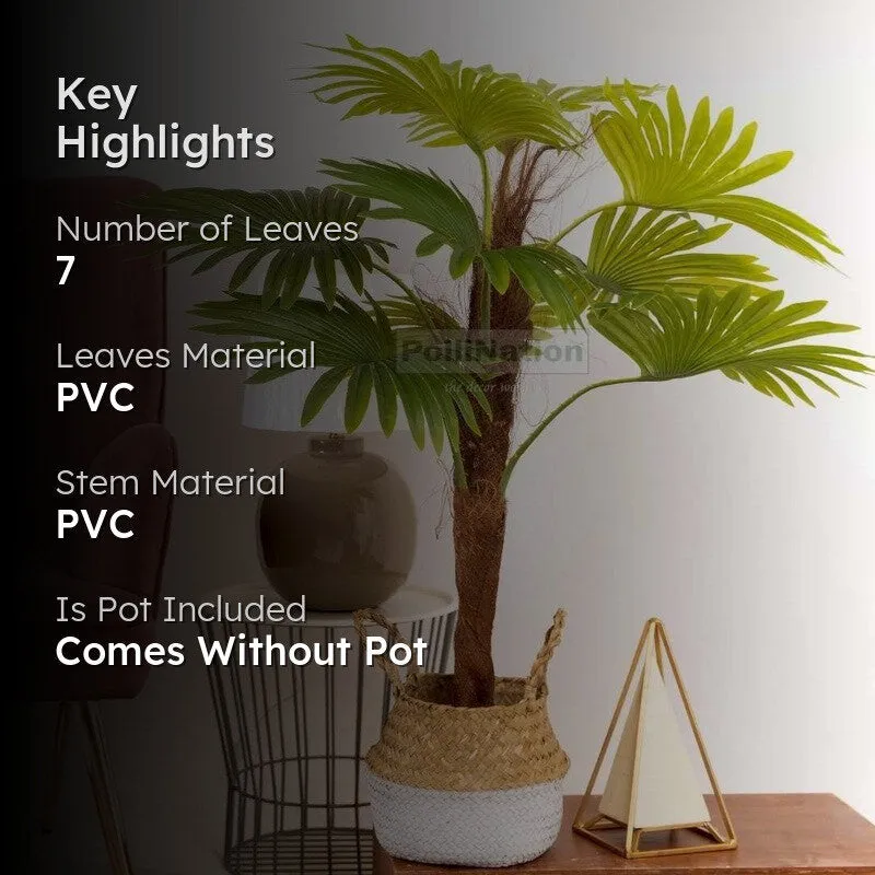 Artificial Raffix Palm Plant Without Pot - 3 Feet media 2