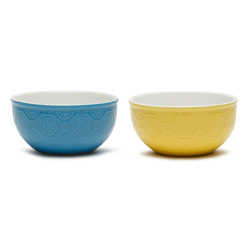 Cuppa Serving Bowl (Blue,Yellow,600 mL) - Set Of Two media 3