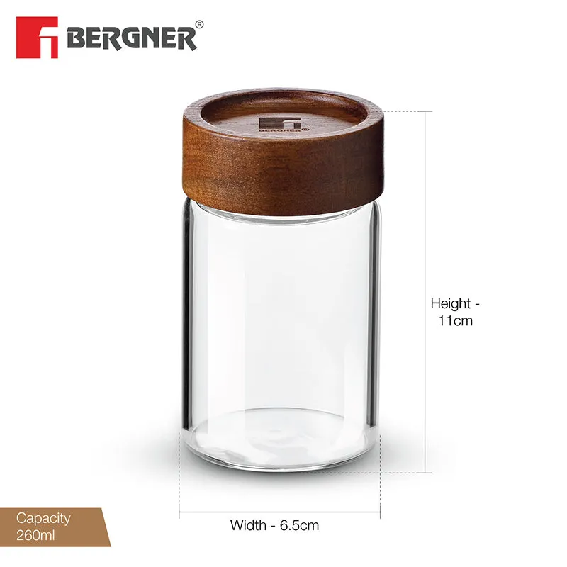Bergner Crystal Seal Airtight Glass Storage Jar (240 mL Each) - Set Of Two media 6