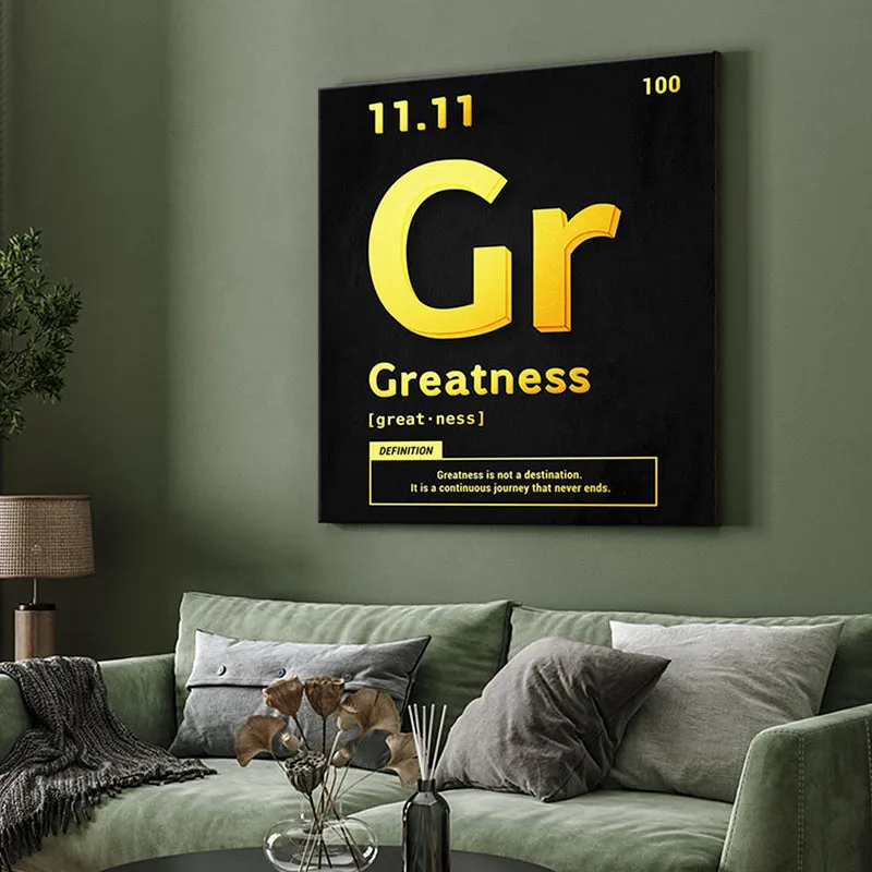 Greatness Typography Wall Painting media 4