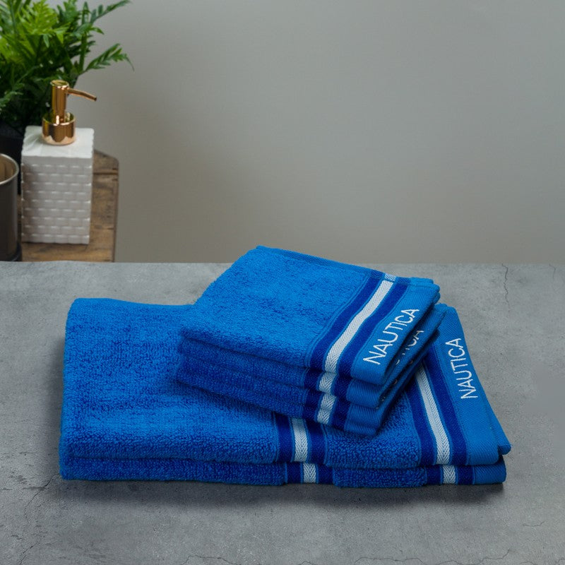 Nautica Dove Down Cotton Towel Set (Blue) - Six Piece Set - Bundles