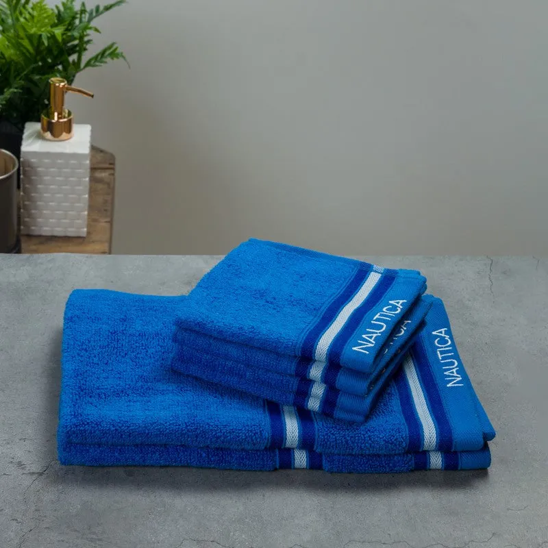 Nautica Dove Down Cotton Towel Set (Blue) - Six Piece Set media 1