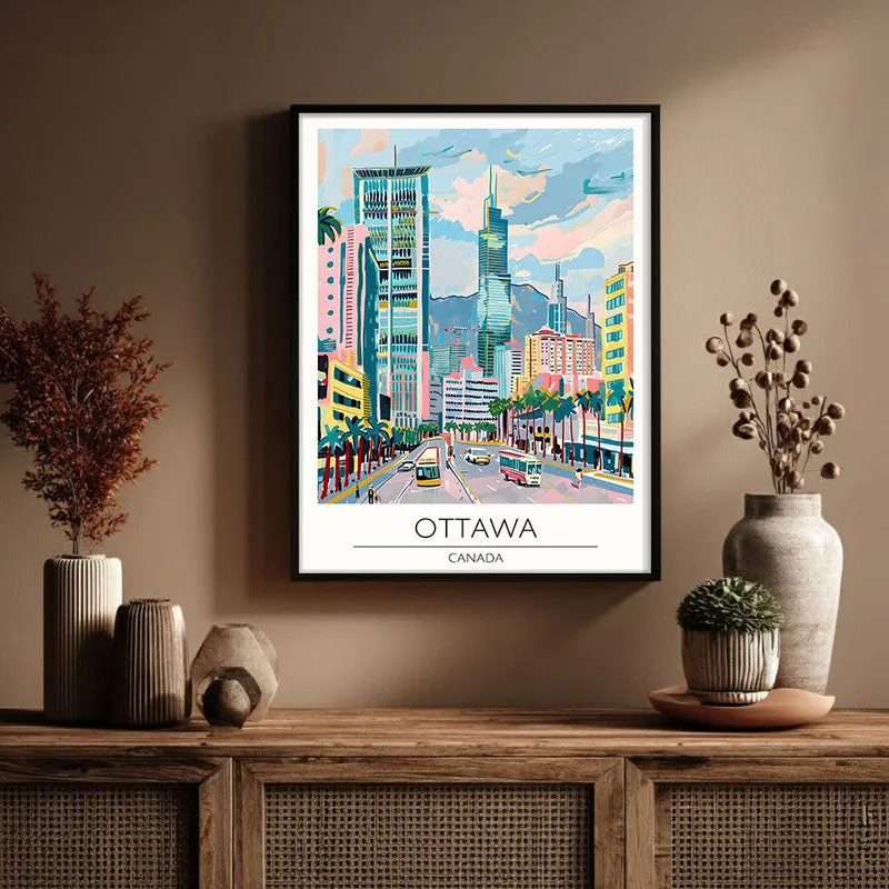 Vintage Ottawa Framed Canvas Wall Painting media 3