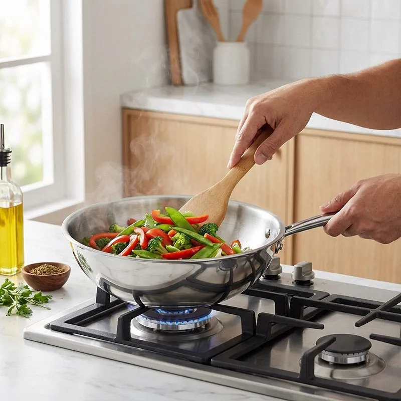 Kenzo Induction Safe Wok - 2700 ML / 9 Inches media 1