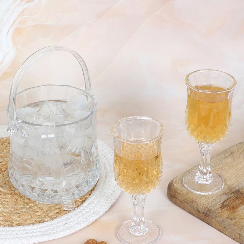 Winn 1000 ML Ice Bucket With 100 ML Glass And Tong - Four Piece Set media 4