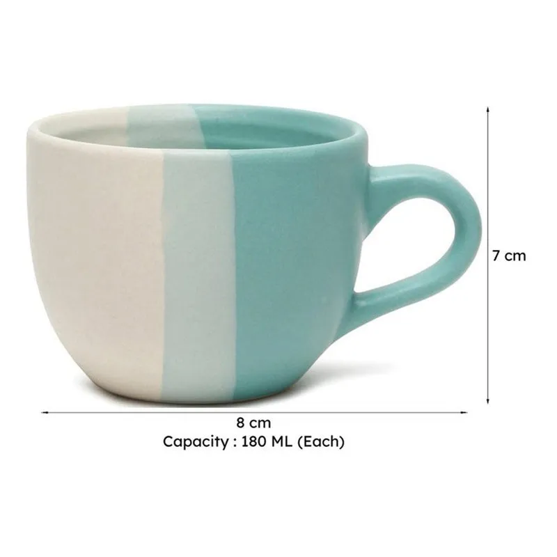 Jade Ceramic Tea Cup (180 mL Each) - Set Of Six media 6