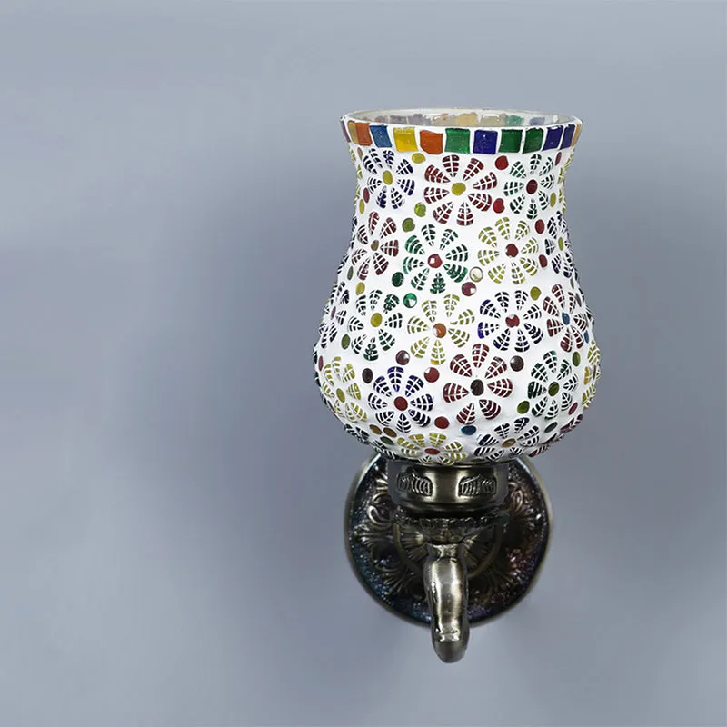 Omra Retro Mosaic Glass & Metal Wall Lamp media 5